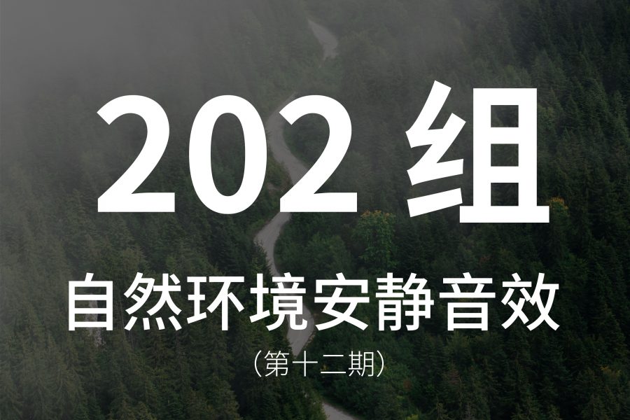 12、100组自然环境安静音效素材，各种安静状态下，真实的自然环境声音