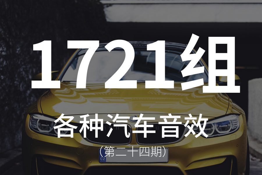 24、1721组常见汽车音效素材，多达24款不同的车型
