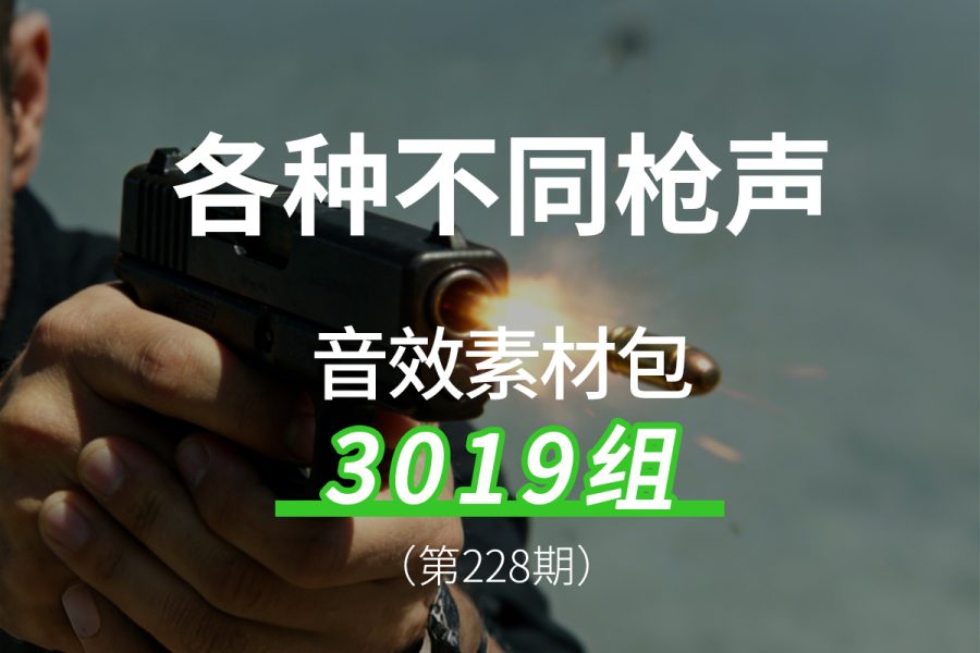 228、各种手枪步枪狙击枪开枪射击的声音音效素材包